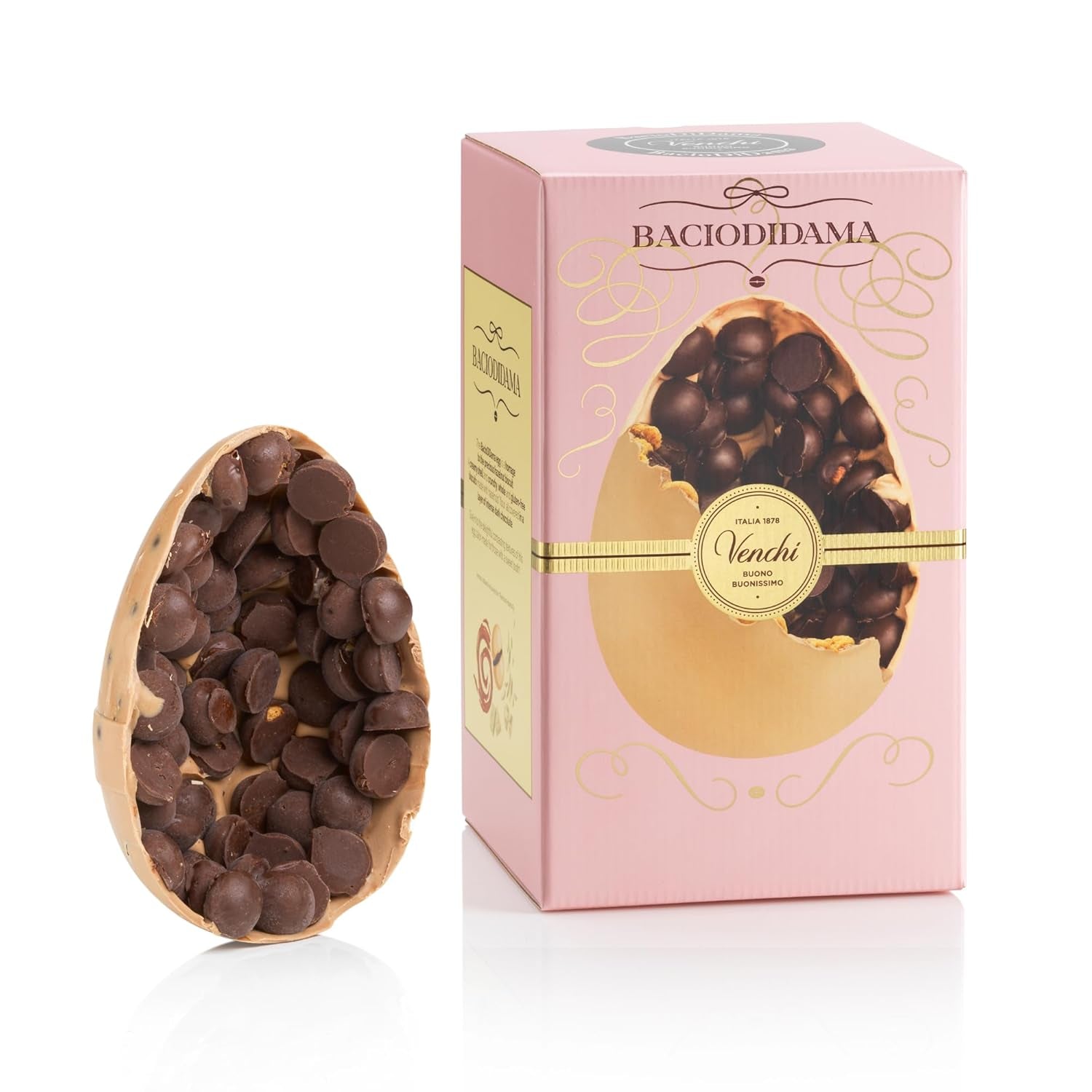 Venchi - Schokoladenei, Pistaziengeschmack, mit ganzen Pistazien, mit Überraschung, glutenfrei, 500g, Osterkollektion, Geschenkidee