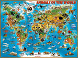 Ravensburger Puzzle für Kinder – 13257 Tiere auf der ganzen Welt – Weltkartenpuzzle für Kinder ab 9 Jahren, mit 300 Teilen im Xxl-Format Puzzle Naty Shop