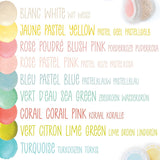 Scrapcooking – Set mit 9 pastellfarbenen Lebensmittelfarben – Blau, Gelb, Koralle, Rosa, Türkis, Limettengrün, Weiß, Aquagrün, Puderrosa – Essbares Farbpulver für Kuchen, Muffins, Macarons – 4272