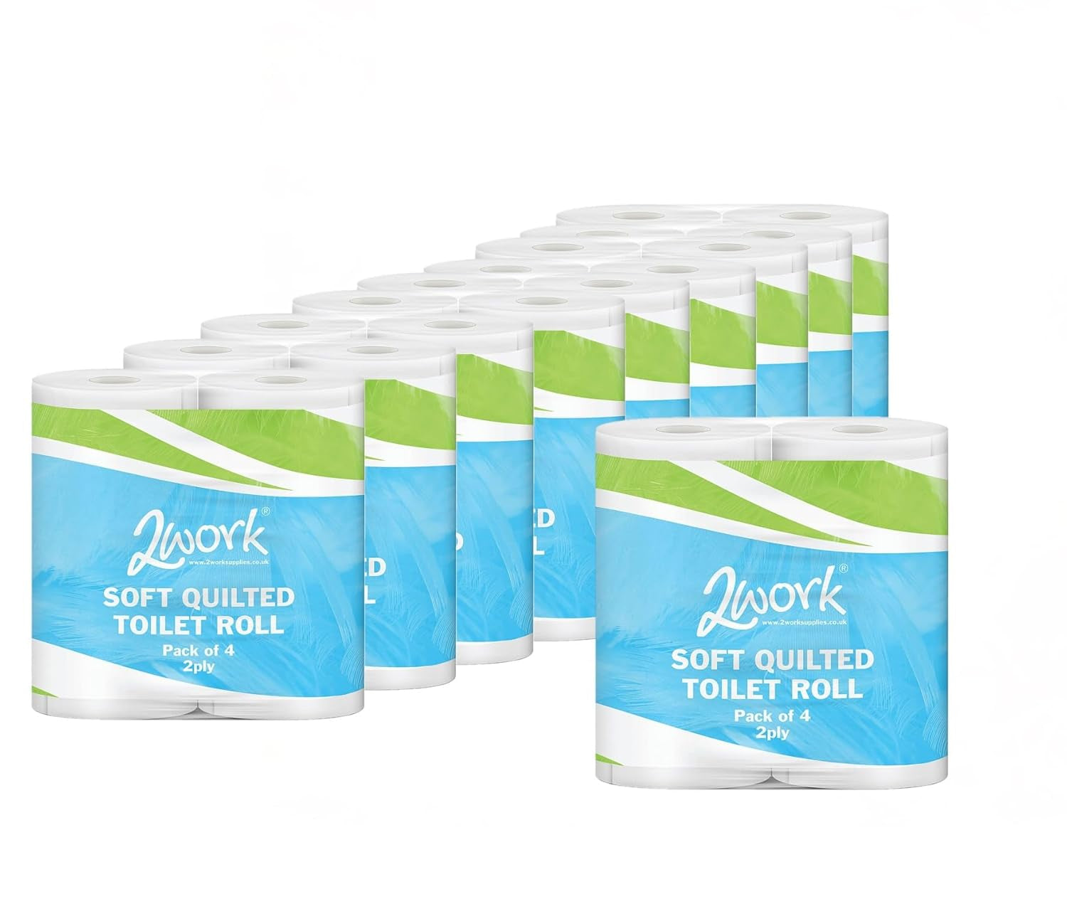Star Dq4Pk Luxus-Toilettenpapierrolle, gesteppt, 2-lagig, Weiß (40 Stück)