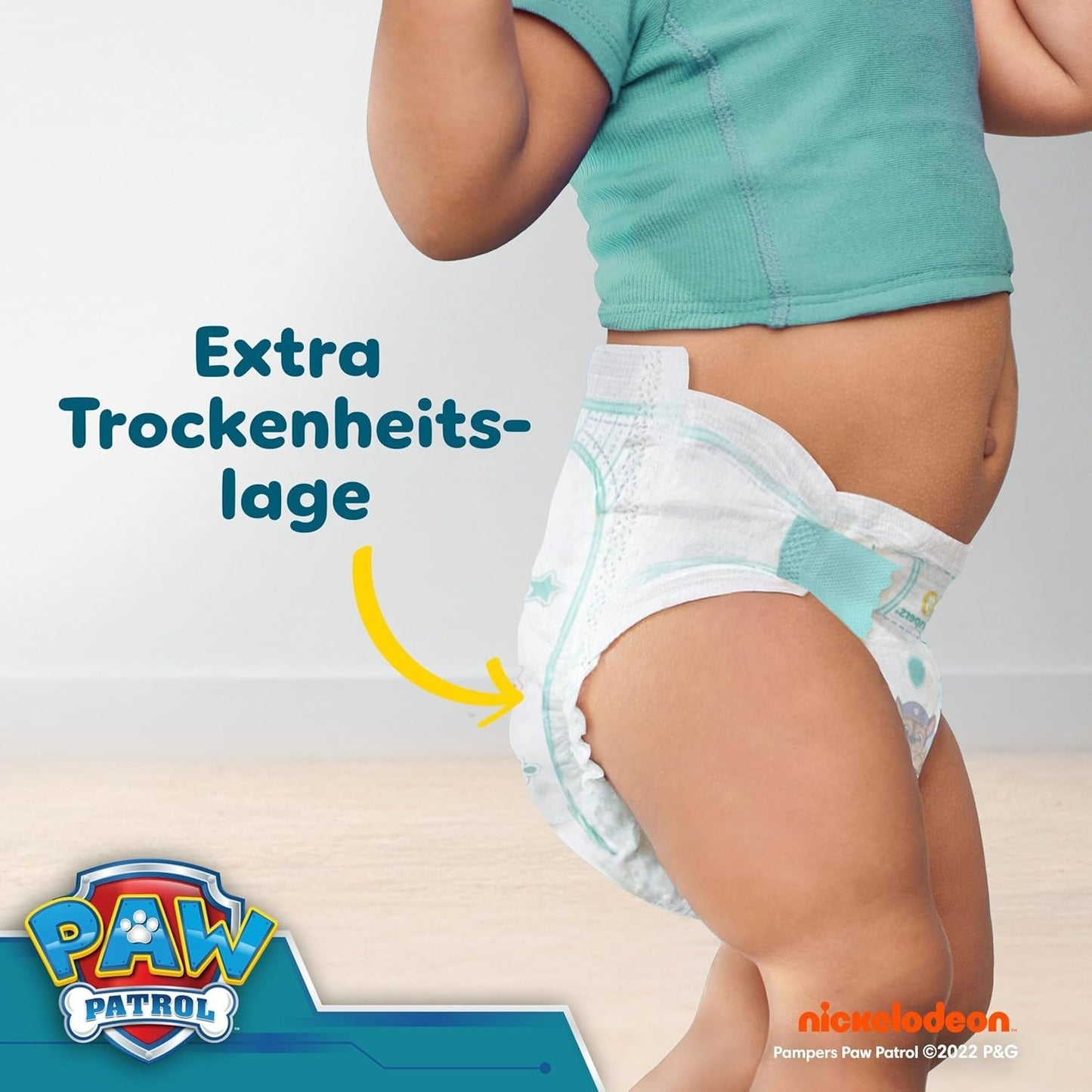 Pampers Baby-Dry Puppy Patrol Edition Windeln, Größe 6, 164 Windeln, 13 kg – 18 kg, bis zu 100 % Auslaufschutz und Komfort die ganze Nacht