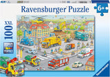 Ravensburger Puzzle für Kinder – 10558 Fahrzeuge in der Stadt – Puzzle für Kinder ab 6 Jahren mit 100 Teilen im XXL-Format Puzzle Naty Shop Standardtitel