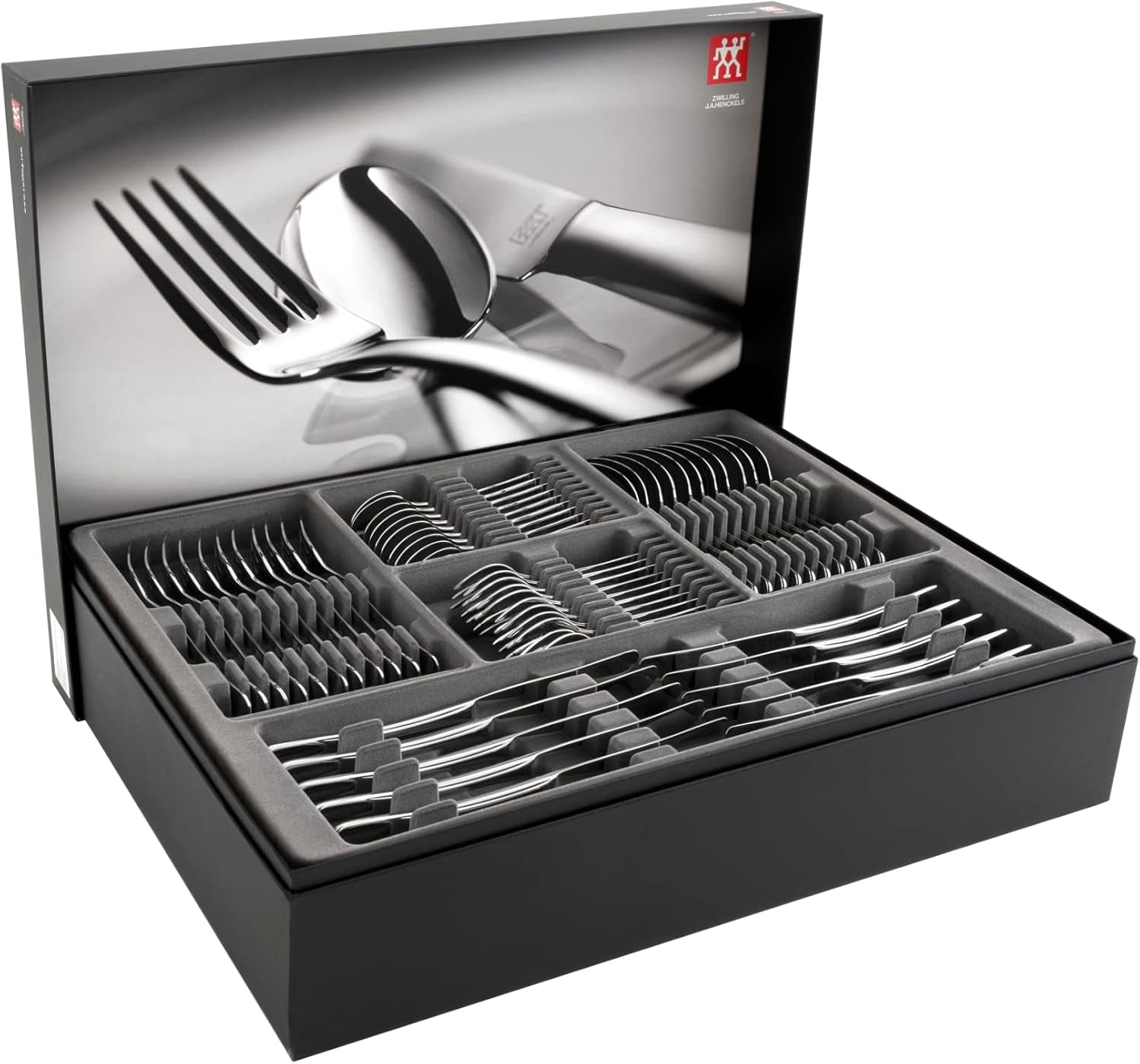 ZWILLING Nottingham Besteckset, 72-teilig, für 12 Personen, Edelstahl 18/10 Kitchen Naty Shop