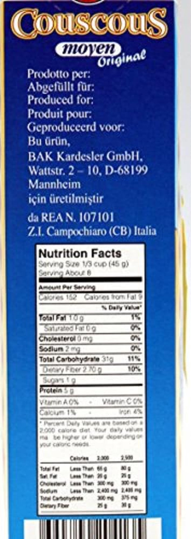 Couscous Moyen Original, 0,5 kg (4er Pack)
