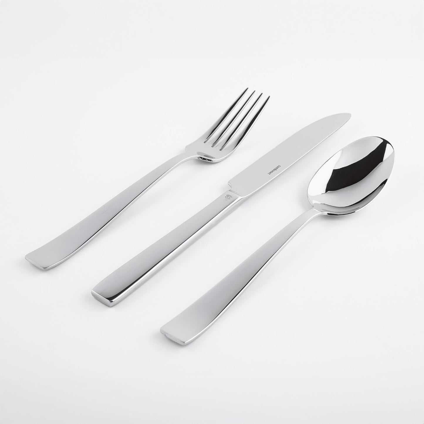 Sambonet 62512-83 Flaches Monoblock-Besteckset, 36-teilig, 18/10 Edelstahl, spülmaschinenfest, Kitchen Naty Shop