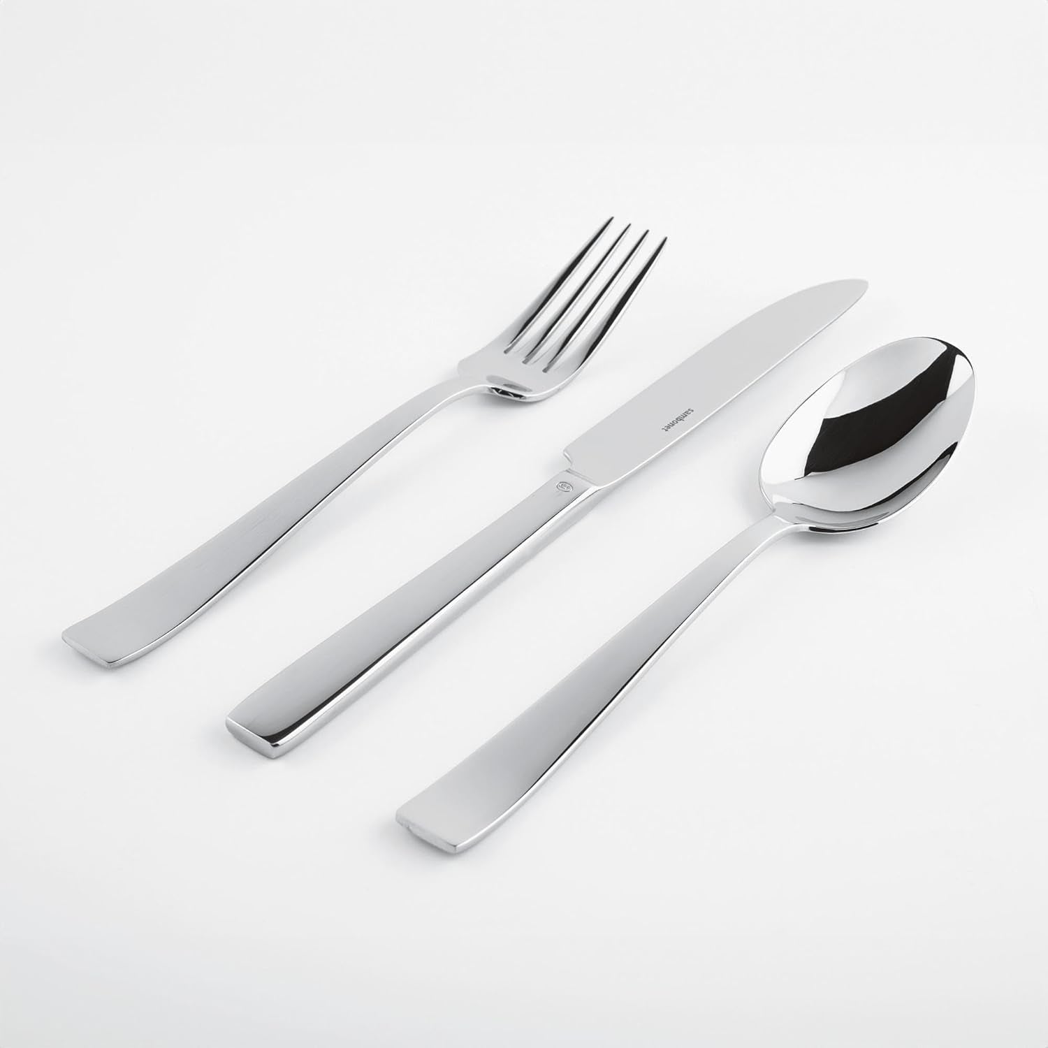 Sambonet 62512-83 Flaches Monoblock-Besteckset, 36-teilig, 18/10 Edelstahl, spülmaschinenfest, Kitchen Naty Shop