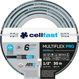 Gartenschlauch Cellfast MULTIFLEX PRO, langlebig, 6-lagig, ATS2-Strickgeflecht, UV- und algenbeständig, schwermetallfrei, Samttechnologie, 35 bar, -20/+65°C, 3/4", 30m