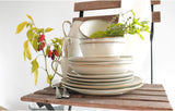 MÄSER 931818 Nottingham Vintage Series Tafelservice für 4 Personen, 12-teiliges Frühstücksservice mit unregelmäßigen runden Formen im Retro-Look, Fliese, Beige