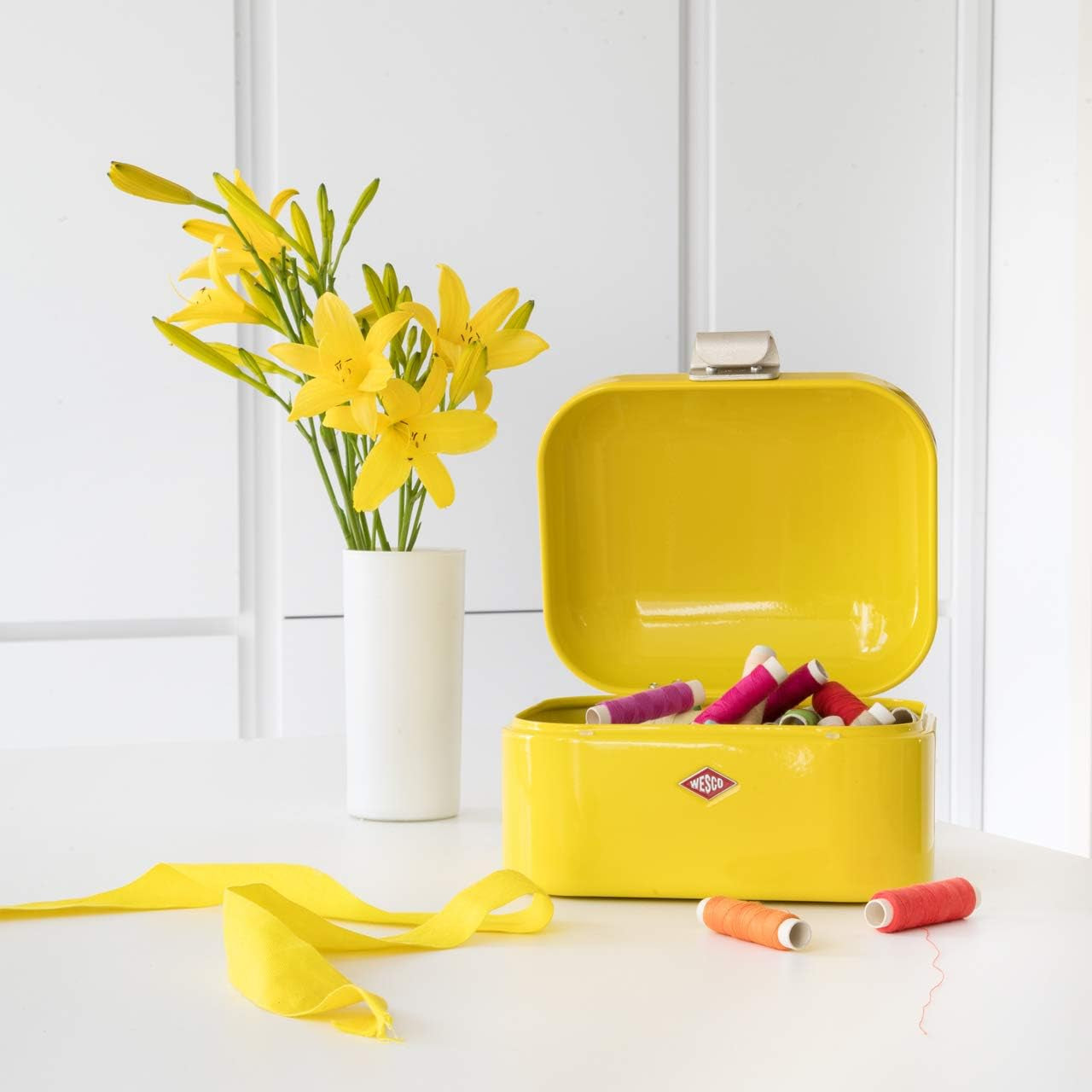 Wesco 235 001 Mini Grandy Brotkorb 17 x 18 x 12 cm (L/B/H) rosa, Edelstahl Frischhalteboxen Naty Shop