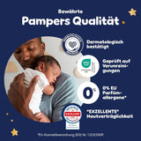 Pampers Night Pants Windeln der Größe 6, 138 Stück, 13 kg–19 kg, bieten zusätzlichen Schutz für die ganze Nacht.