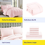 Alternative Bettdecke für alle Jahreszeiten der Sweet Home Collection, warm, luxuriös, Plüsch, Loft, Mikrofaser, Füllung, Bettwäsche, voll, hellrot, King Naty Shop Quilts & Quilts