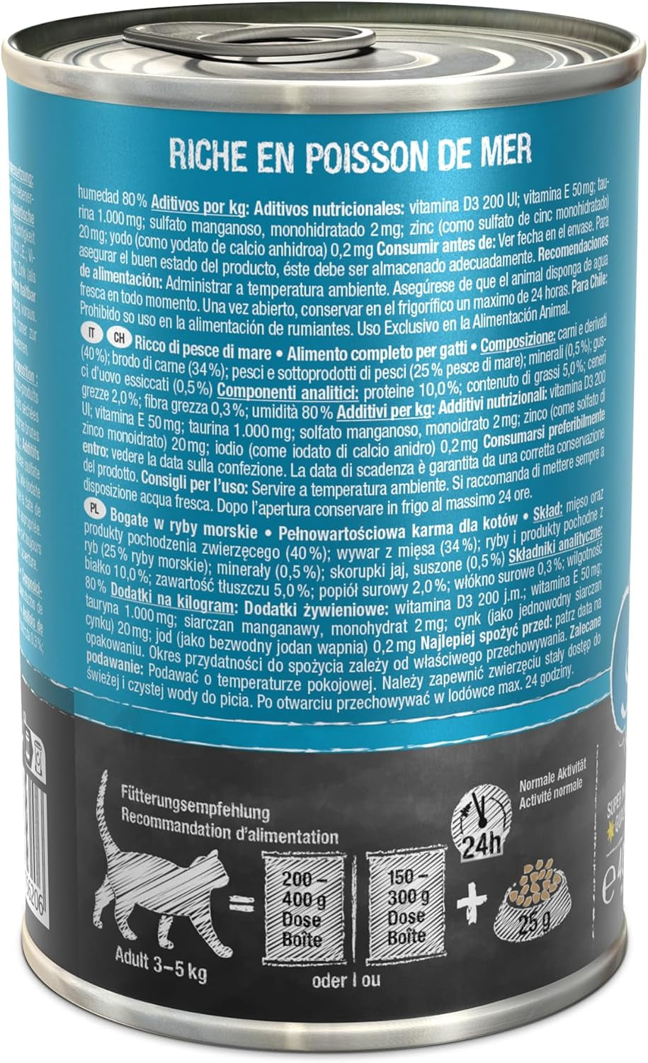 LEONARDO Nassfutter [6x400g Meeresfrüchte] | Nasses, getreidefreies Katzenfutter | Komplettes Nassfutter in Dosen