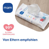 MAM Damenbinden 3er-Pack (3 x 24 Stück), Reinigungstücher für medizinische Geräte und Babyzubehör, antibakterielle und virenwirksame Damenbinden