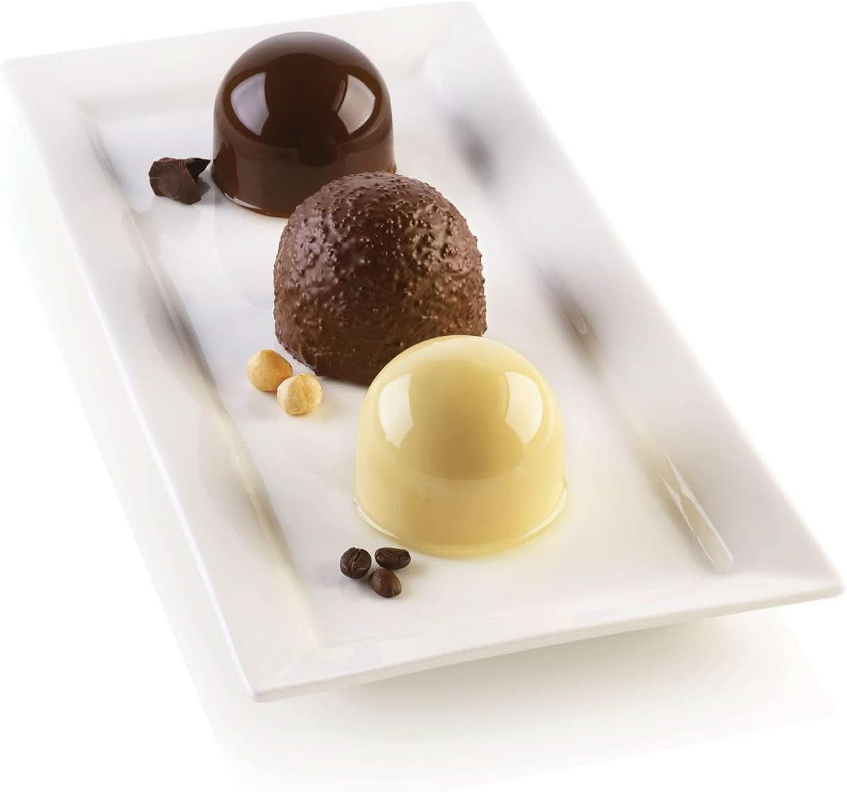 Silikomart, Form für Tartufo-Silikonkuchen, 8 einzelne Öffnungen, Ø 62 H 52 mm Kitchen Naty Shop Puff