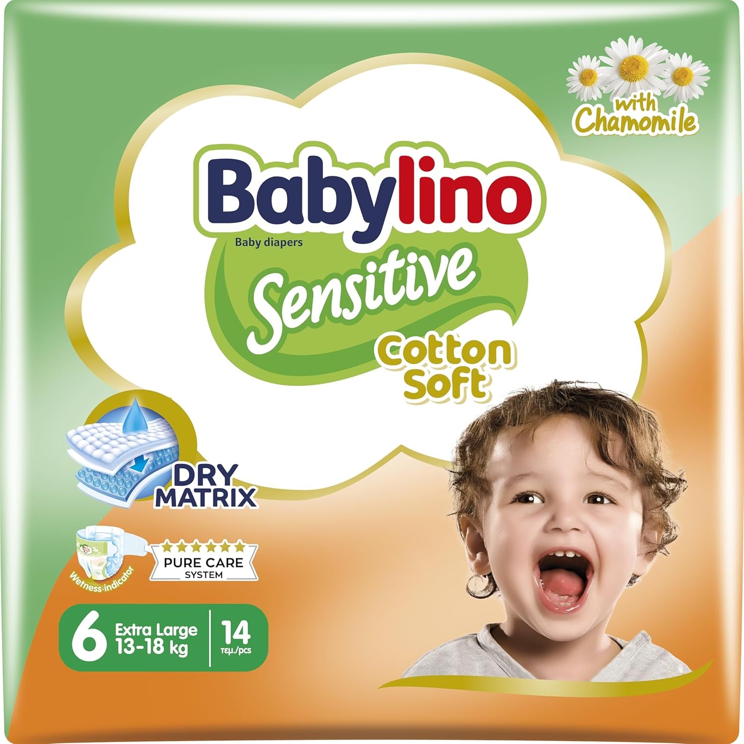 Windeln für empfindliche Babys, Größe 6, extra groß (13-18 kg), 114 Windeln