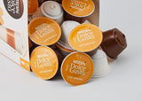 NESCAFÉ Dolce Gusto Latte Macchiato Vorratsbox 90 Kaffeekapseln (Aromatischer Espresso und Latte Macchiato Caramel