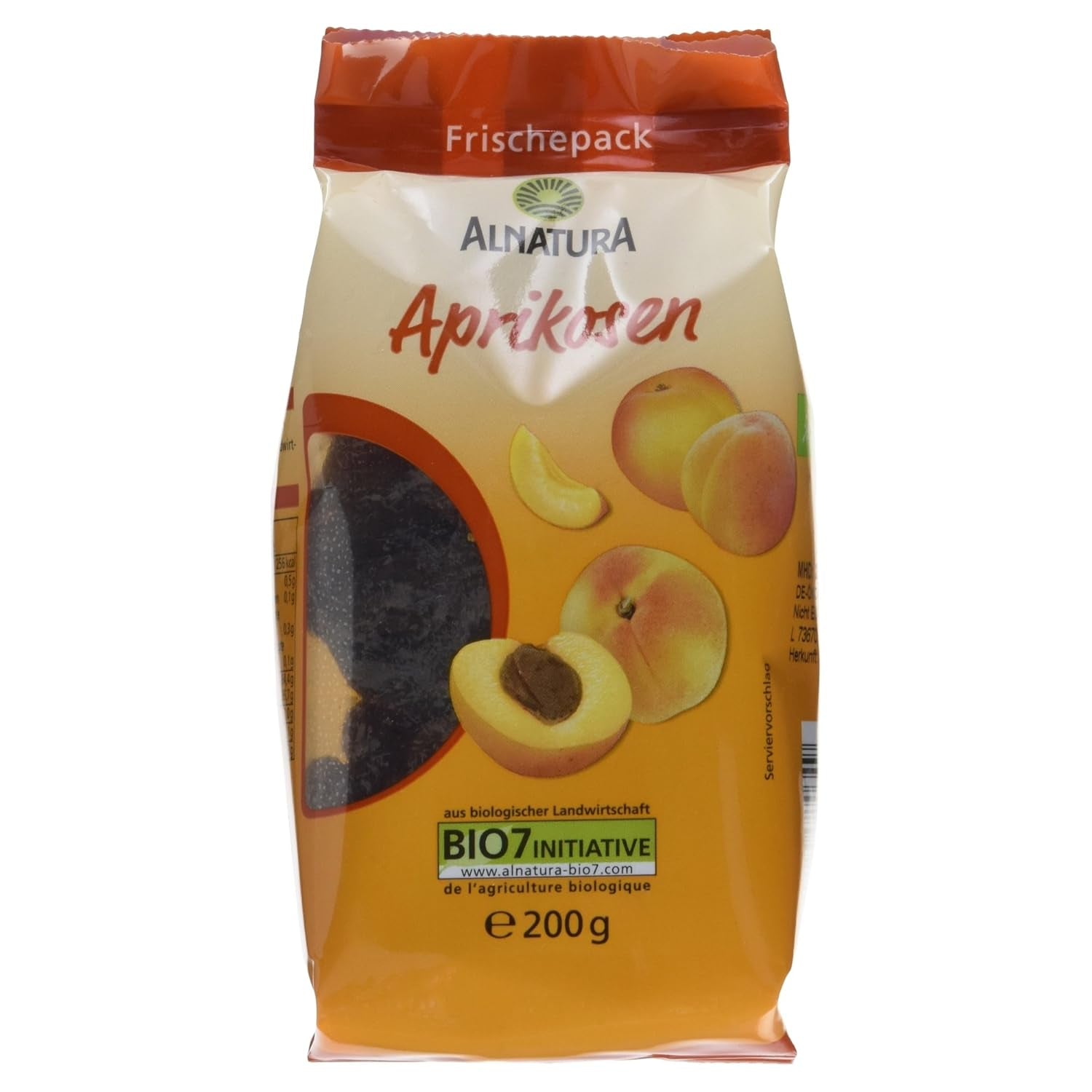 Getrocknete Bio-Aprikosen, kernlos, 200 g Dehydrierte Produkte Naty Shop Standardtitel