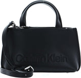 Calvin Klein Damen Ck Set Mini Tote K60k610167 Tragetasche Damen Taschen Naty Shop Schwarz (Ck Black)