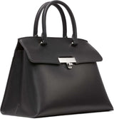 Calvin Klein Turnlock-Umhängetasche für Damen – 2 in 1, veganes Leder, 3 Taschen, Becky Turnlock-Umhängetasche, Schwarz/Silber, Damentaschen, Naty Shop