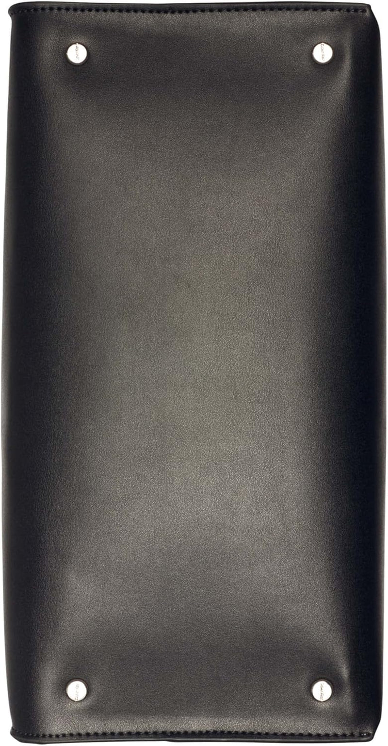 Calvin Klein Turnlock-Umhängetasche für Damen – 2 in 1, veganes Leder, 3 Taschen, Becky Turnlock-Umhängetasche, Schwarz/Silber, Damentaschen, Naty Shop