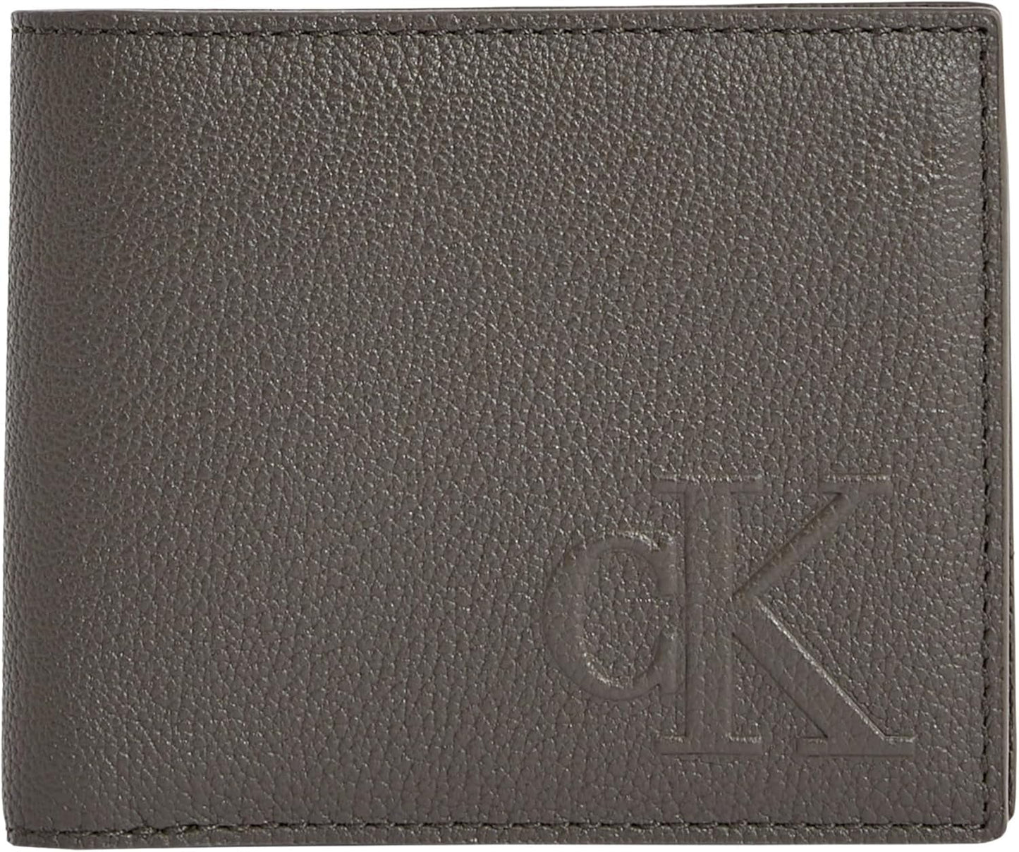 Calvin Klein Men's Sculpted Impression Billfod Cc Lv04g1022g Travel Accessories Bi-Fold Wallet Herrenbrieftasche Naty Shop Grey (Beluga) Os