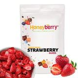 Gefriergetrocknete Erdbeeren 150g - Gefriergetrocknete Erdbeerscheiben - Gefriergetrocknete Trockenfrüchte - Getrocknete Erdbeerfrüchte - Perfekt zum Backen, Dekorieren, Snacks, Müsli, Desserts. Dehydrierte Produkte Naty Shop 150G