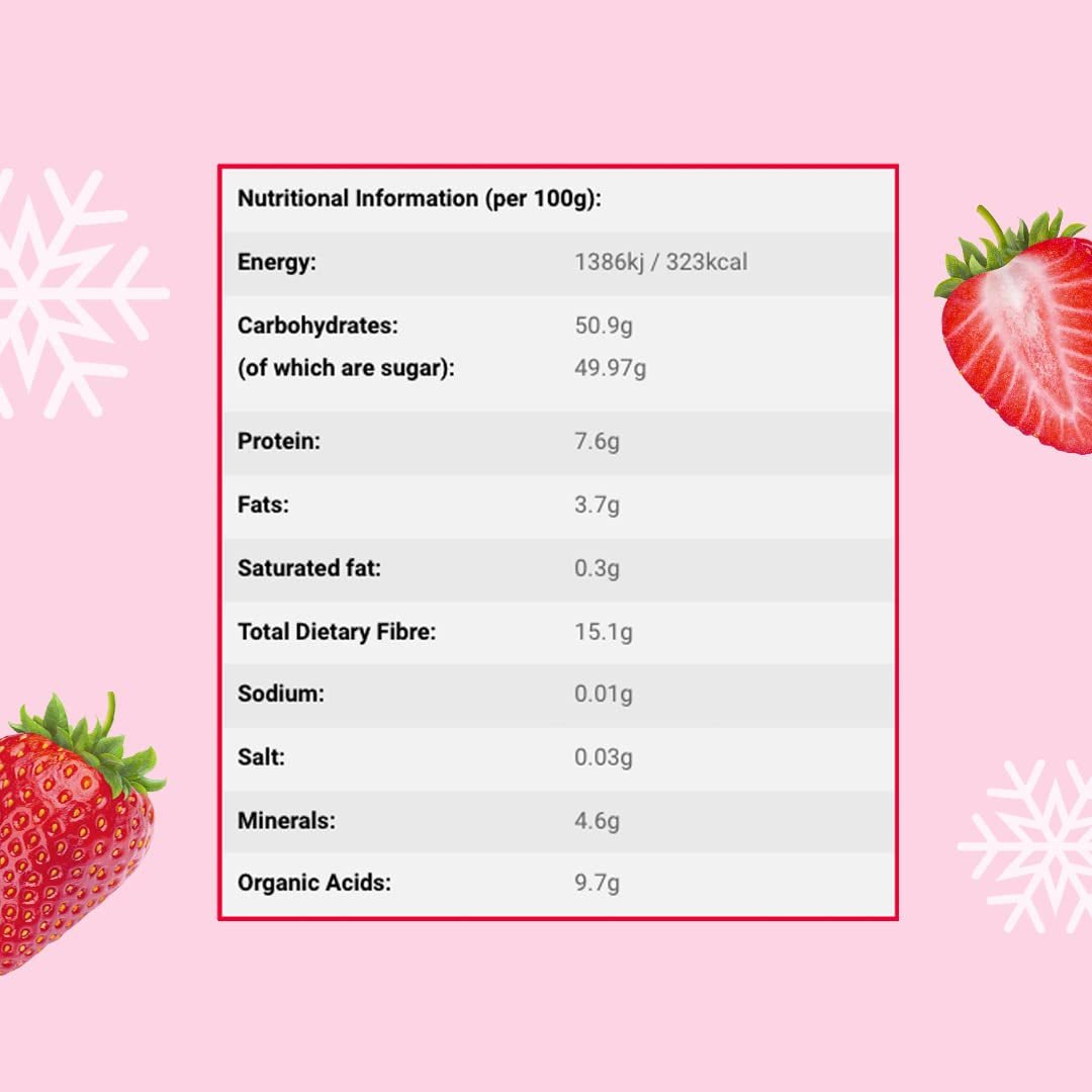 Gefriergetrocknete Erdbeeren, Stücke 100 g – Gefriergetrocknete Erdbeeren, dehydrierte Produkte Naty Shop