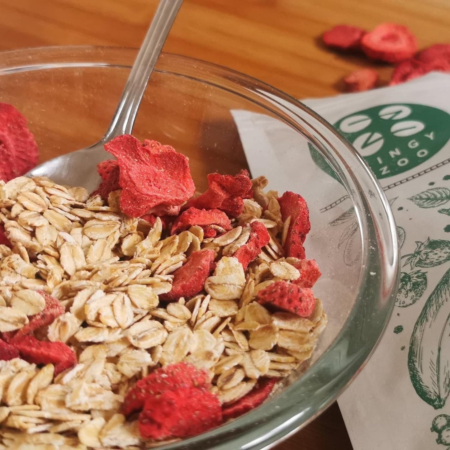 Gefriergetrocknete Erdbeeren | Gefriergetrocknete Früchte Gefriergetrocknet | Trockenfrüchte ohne Zucker Trockenfrüchte | Getrocknete Erdbeeren gefriergetrocknet | Gefriergetrocknete Früchte (90g) Dehydrierte Produkte Naty Shop