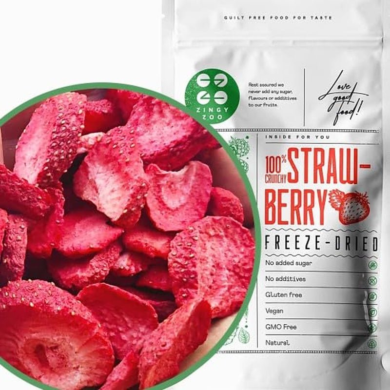 Gefriergetrocknete Erdbeeren | Gefriergetrocknete Früchte Gefriergetrocknet | Trockenfrüchte ohne Zucker Trockenfrüchte | Getrocknete Erdbeeren gefriergetrocknet | Gefriergetrocknete Früchte (90g) Dehydrierte Produkte Naty Shop 50G