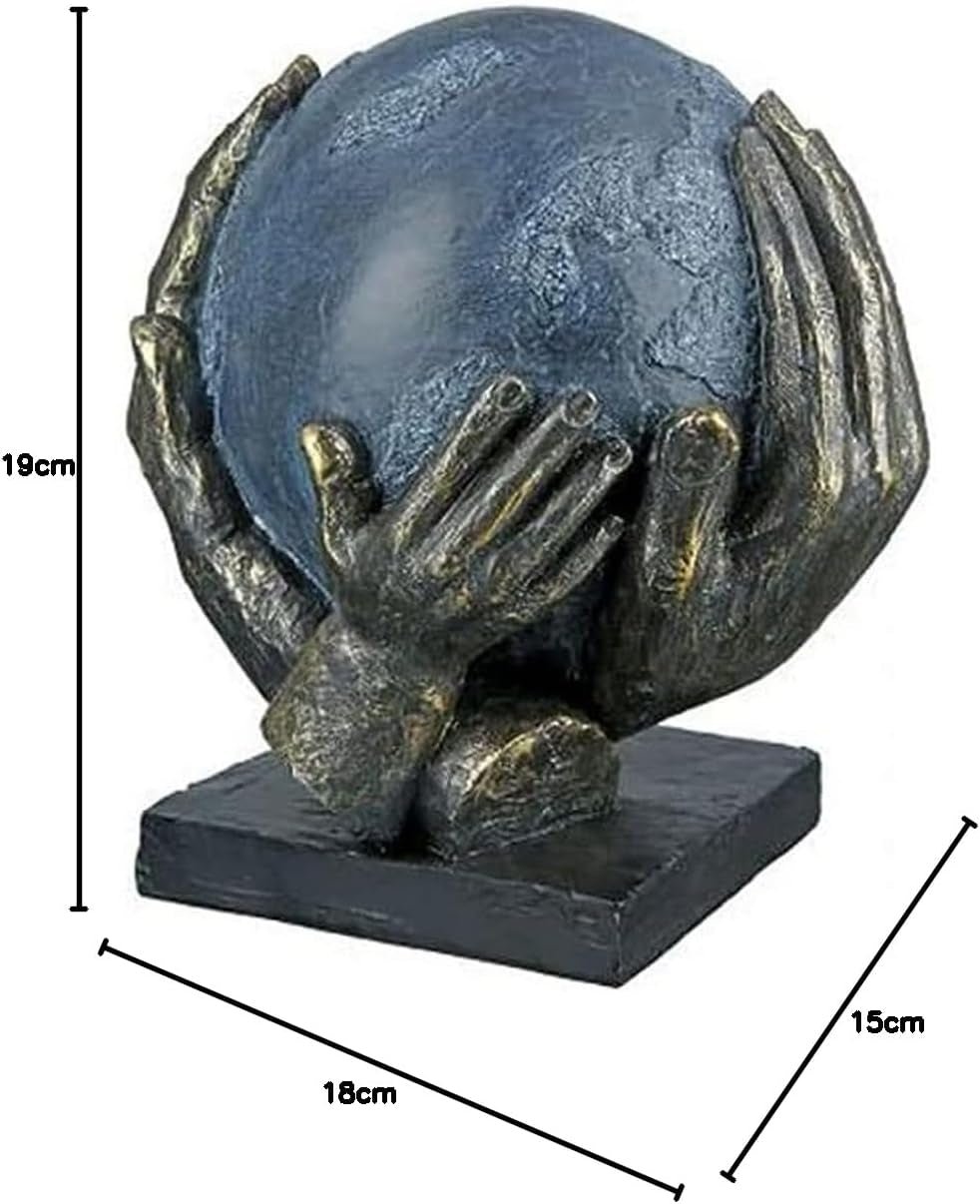 Casablanca modernes Design GILDE Deko Skulptur Figur Rette die Welt - Globus in Händen - Höhe 19 cm Statuetten und Skulpturen Naty Shop