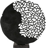 Casablanca modernes Design GILDE Skulptur Osaka schwarz H: 44 cm B: 41 cm T: 10 cm 43491 Statuetten und Skulpturen Naty Shop Schwarz Höhe 44 cm