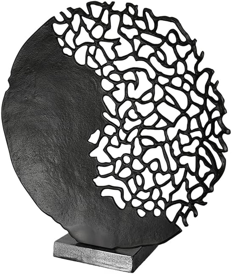 Casablanca modernes Design GILDE Skulptur Osaka schwarz H: 44 cm B: 41 cm T: 10 cm 43491 Statuetten und Skulpturen Naty Shop
