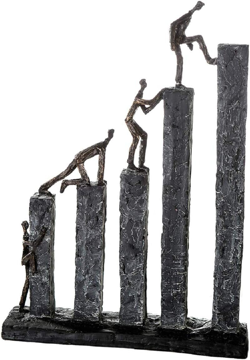 Dekorative Skulpturenfigur von Casablanca – Hergestellt aus Kunstharz – Modell: Patience – Farben: Bronze Schwarz – Wohnzimmer dekorativ – Höhe 41 cm Statuetten und Skulpturen Naty Shop Erhöhung