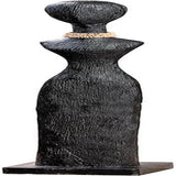 Casablanca große dekorative Skulptur – runde Skulptur aus Aluminiumholz, Farbe: natürliches Silber – Wohnzimmerdekoration, Geburtstagsgeschenk, Höhe 46 cm. Statuetten und Skulpturen, Naty Shop, Schwarz, Höhe 86 cm