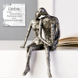 Casablanca Skulptur - Paar Dekofigur - Polyresin - Farbe: Antiksilber Höhe 25 cm Statuetten und Skulpturen Naty Shop