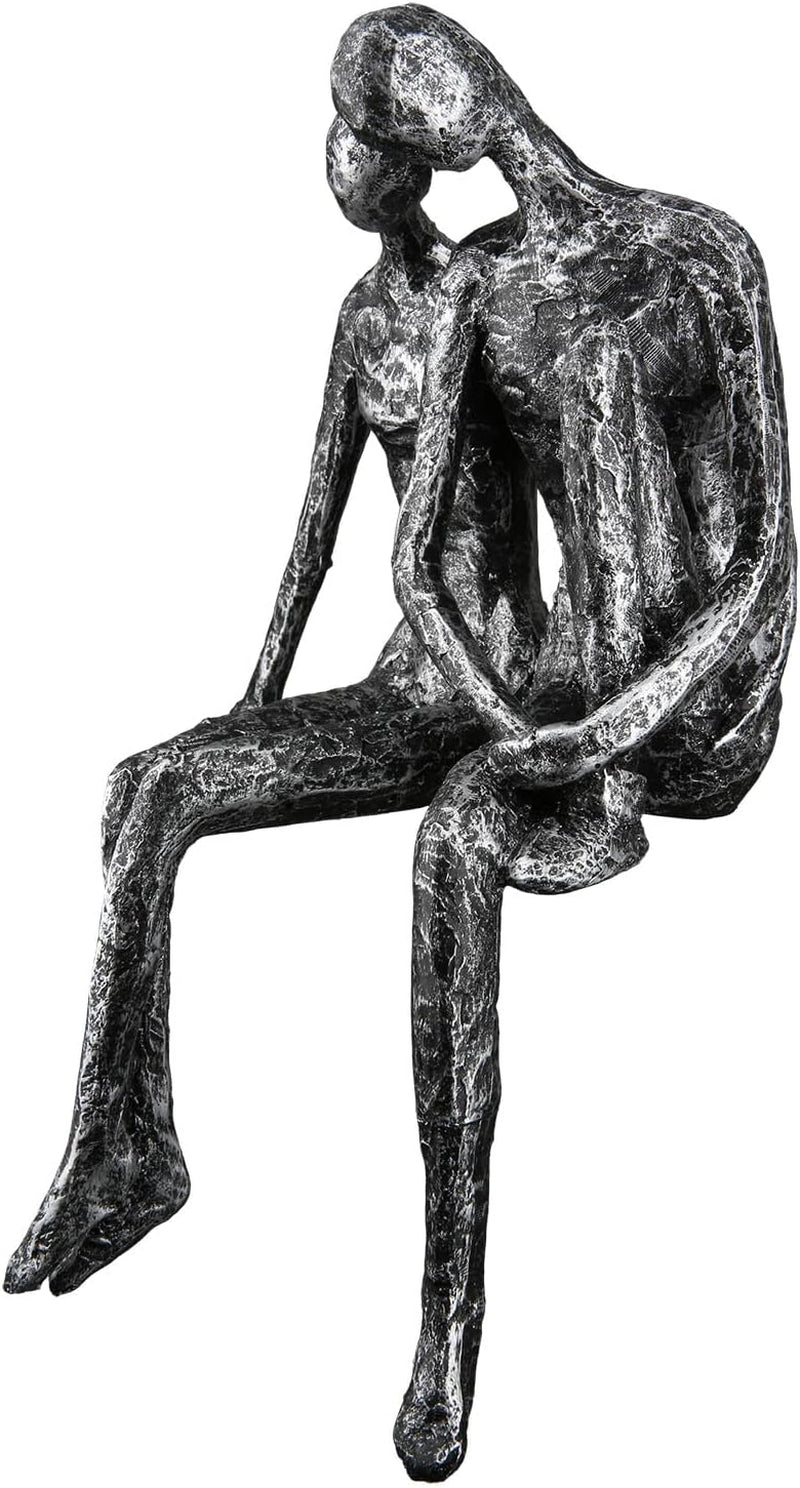 Casablanca Skulptur - Paar Dekofigur - Polyresin - Farbe: Antiksilber Höhe 25 cm Statuetten und Skulpturen Naty Shop