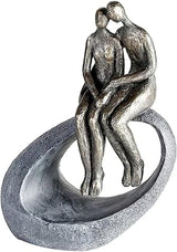 Casablanca - Skulptur - Dekofigur - Moment - Paar - Poly - farbige Bronze - 27 x 19 cm Statuetten und Skulpturen Naty Shop Farben Bronze, Grau Höhe 27 cm