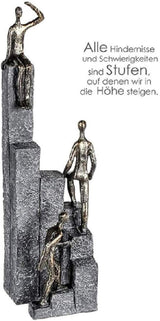 Casablanca - Skulptur - Dekofigur - Moment - Paar - Poly - farbige Bronze - 27 x 19 cm Statuetten und Skulpturen Naty Shop Bronze, grau Höhe 39 cm