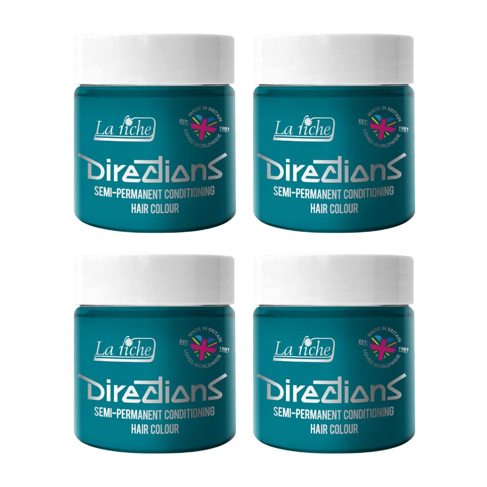 Directions semipermanente Haarfarbe 100 ml Box 4er Pack (Pillarbox Red) Naty Shop Türkis Haarfarbe 100 ml (4er Pack)