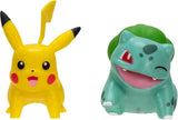Pokémon PKW3586 – Kampffiguren-Paket – Pikachu und Schiggy, offizielle detaillierte Figuren, jeweils 5 cm. Actionfiguren Naty Shop Pikachu und Bisasam