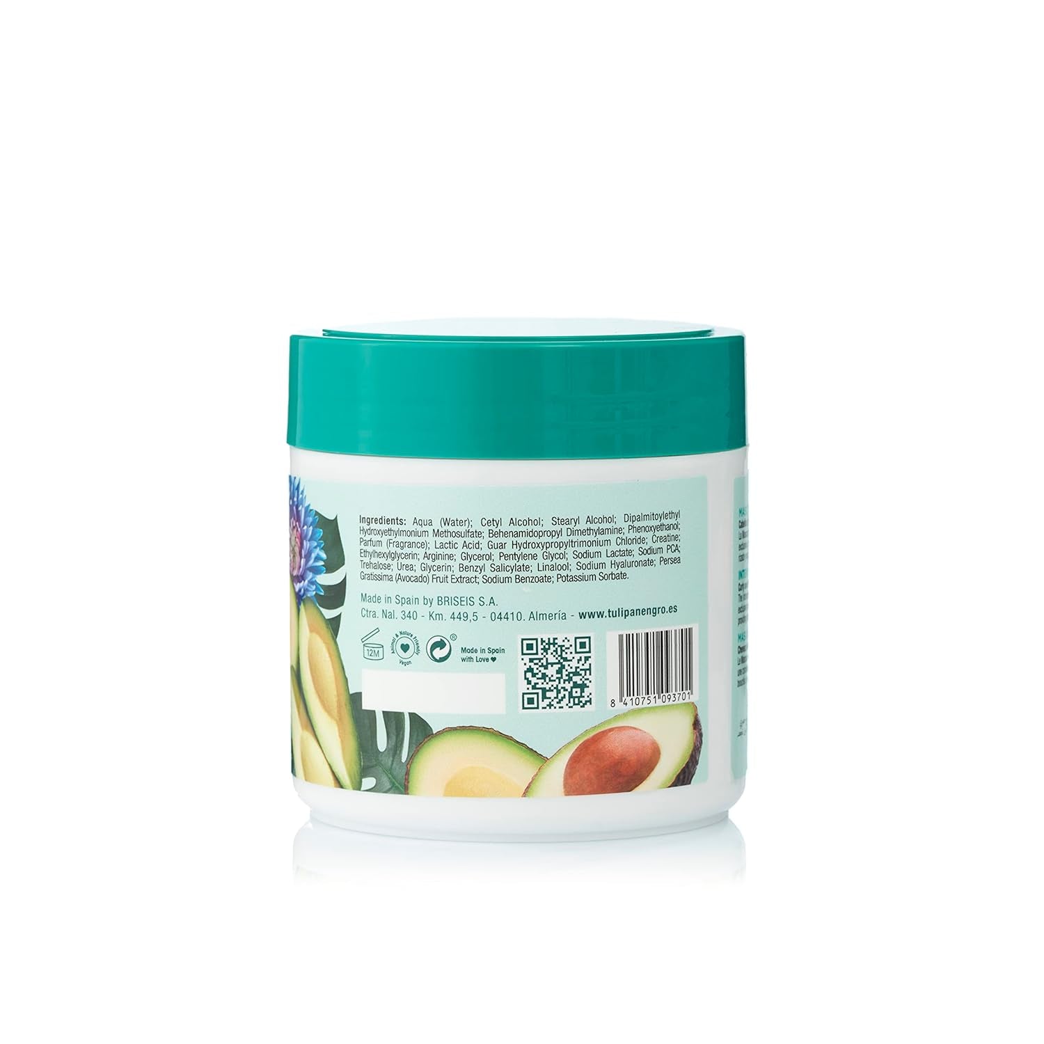 Schwarze Tulpenmaske, intensiv, feuchtigkeitsspendend, 400 ml Naty Shop Haarmaske