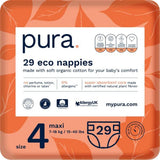 Öko-Babywindeln – Größe 3 (4–9 kg), 1 Packung (26 Windeln), ultraweiche Windeln für empfindliche Haut, Bio-Baumwolle, bis zu 12 Stunden Auslaufschutz, neue Größenübersicht