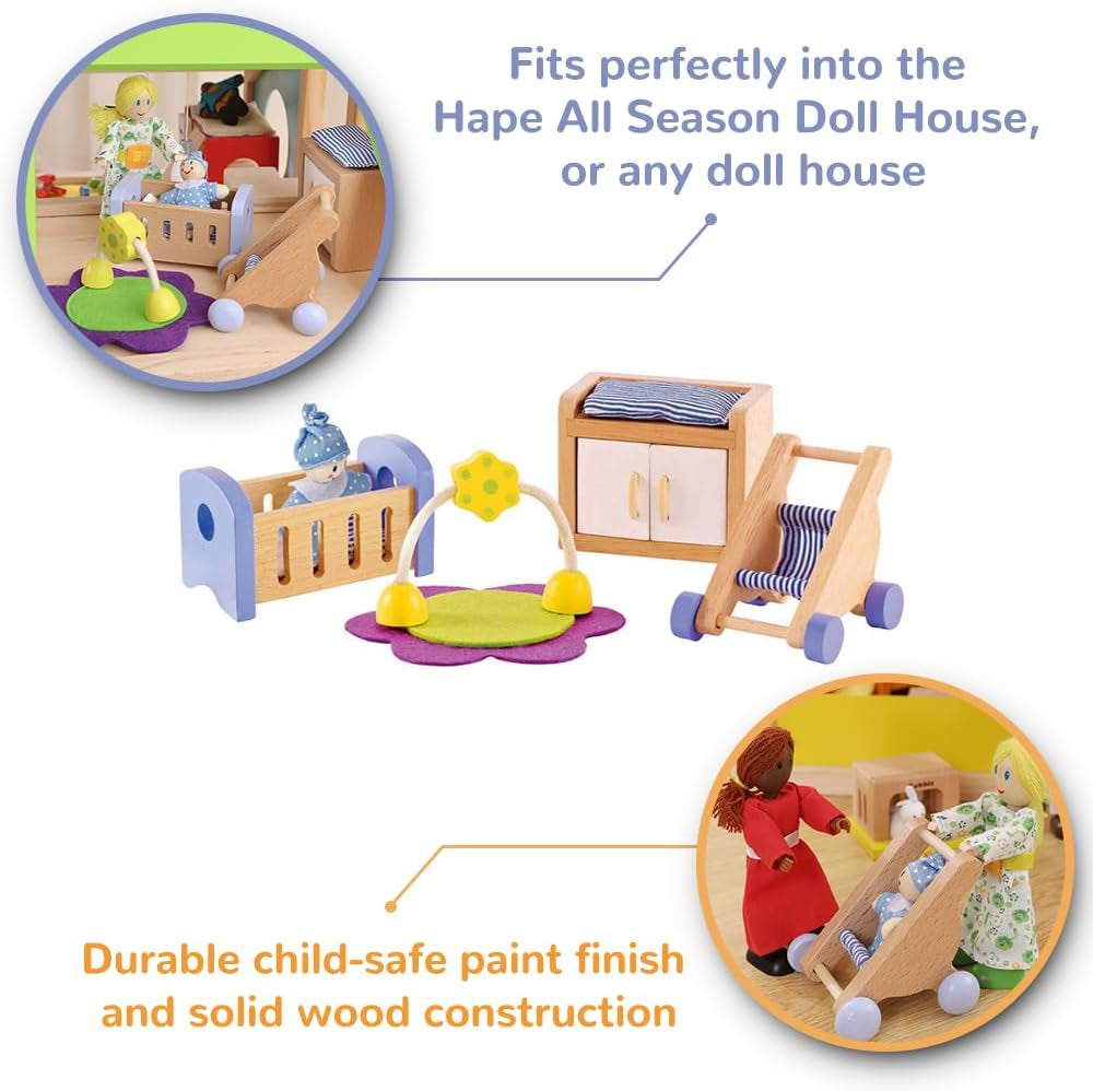 Hape E3459 – Kinderzimmer, kleine Naty Shop Puppenhäuser