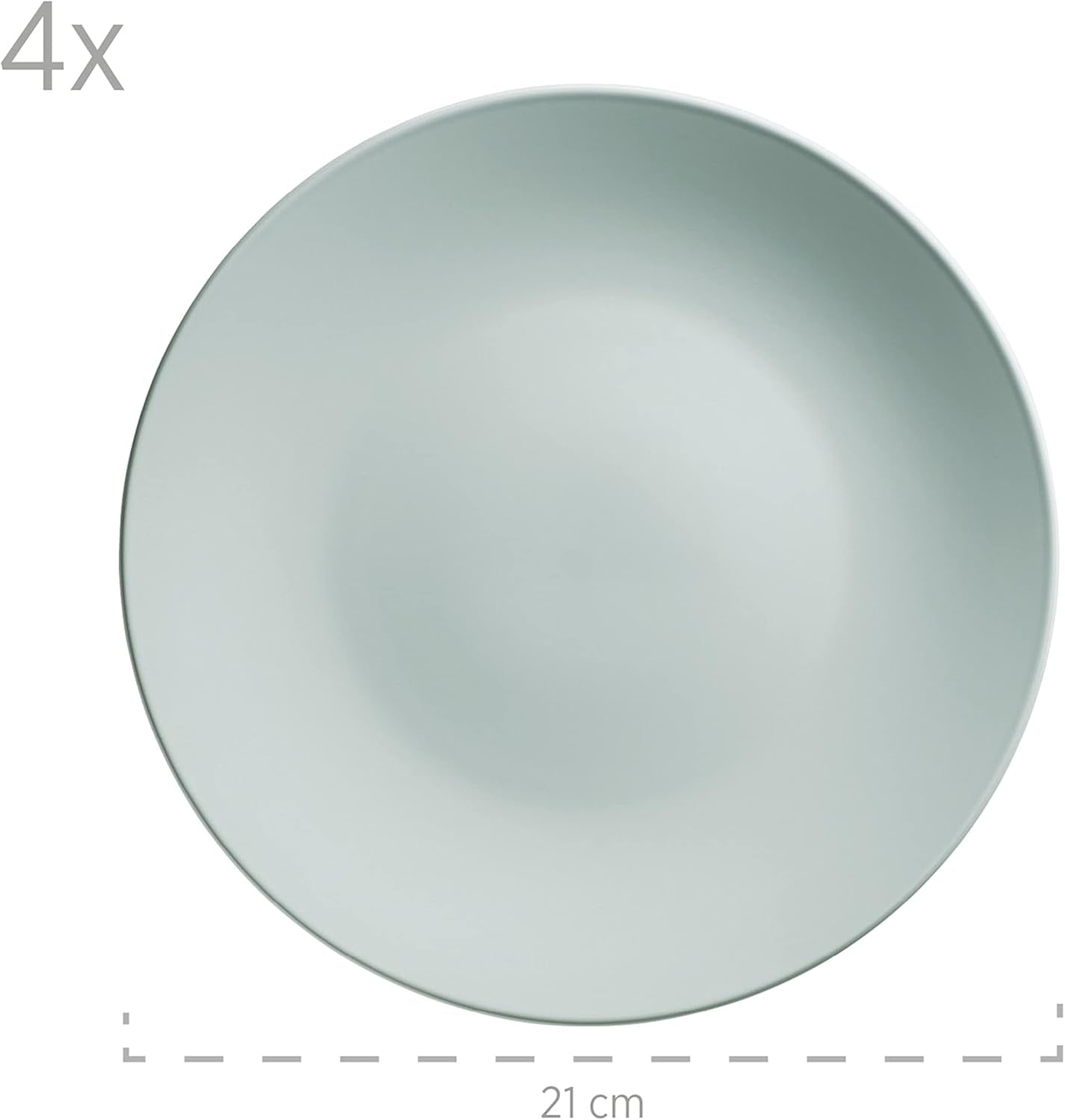 MÄSER Pastel Selection, Modernes Geschirr-Set für 4 Personen, 16-teiliges Kombiservice aus Keramik, Steinzeug, Türkis-Grün