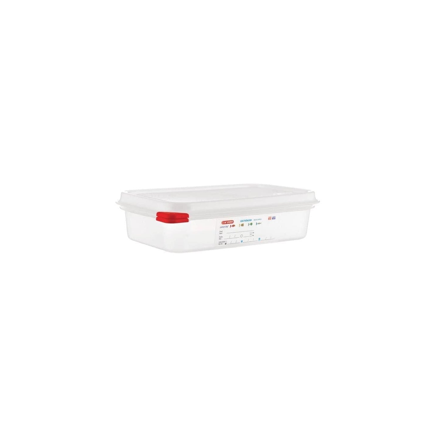 13351 PP Lebensmittelbehälter GN mit Deckel, 1,8 l, 65 mm (4 Stück) Frischhaltedosen Naty Shop 1,8Ltr