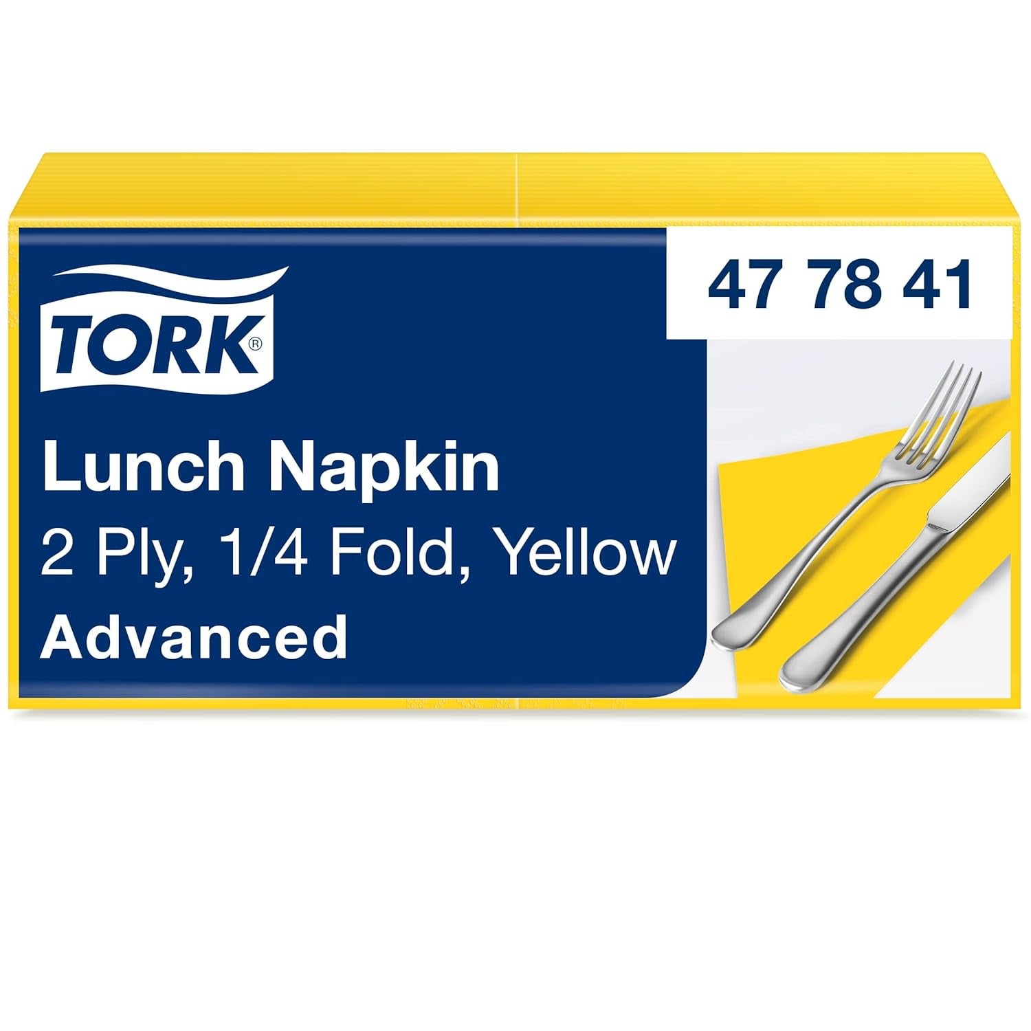 Tork 477840 Limetten-Lunchservietten / 2-lagige Servietten für kleine Mahlzeiten oder Snacks / Erweiterte Qualität / 10 x 200 (2000) Papierservietten / 32,6 x 33 cm (L x B) / 1/4-Faltung