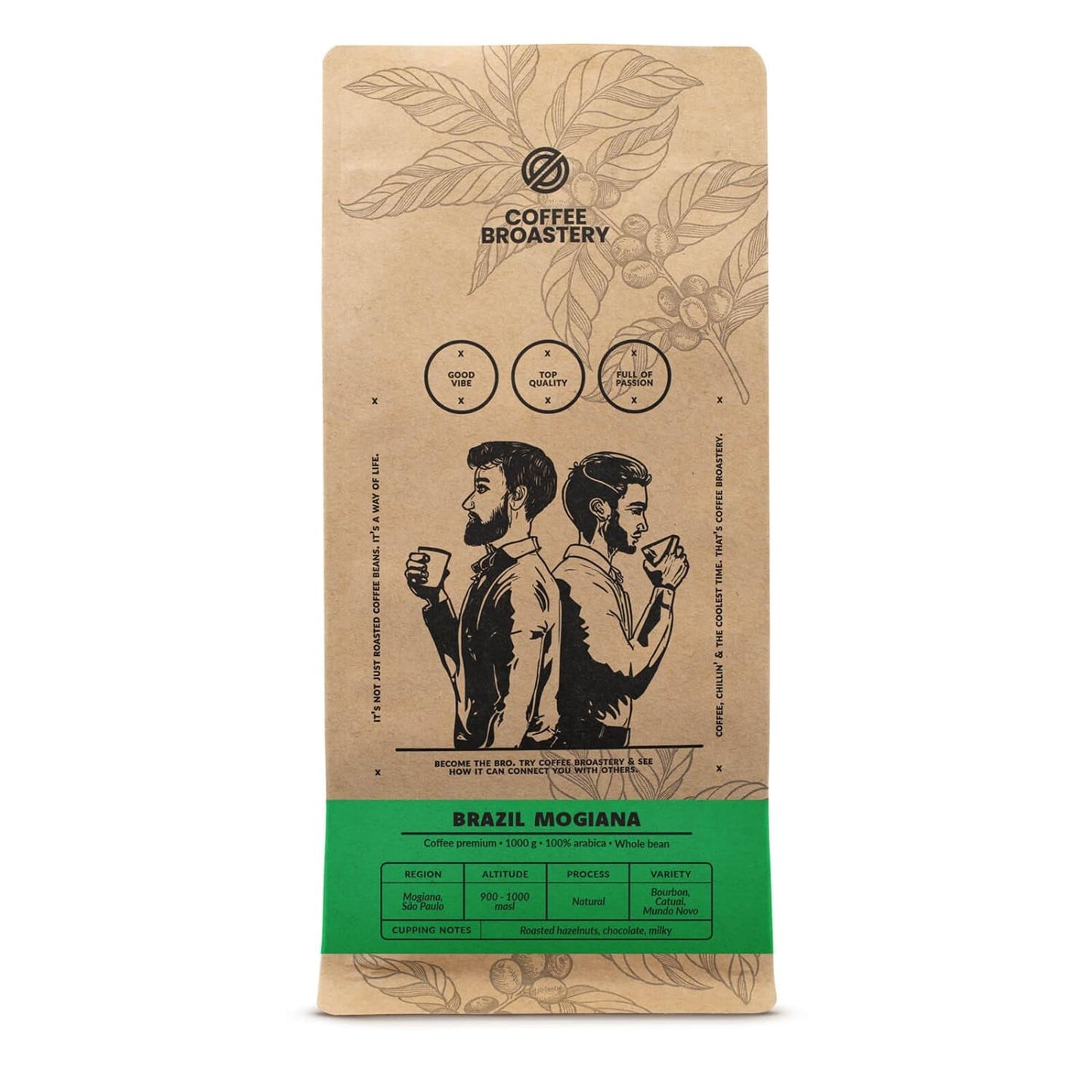 Satz Kaffeebohnen 2x1kg 2000g | Brasilien Mogiana | Brasilianischer Kaffee | Spezialkaffee | Frisch frittiert | Handwerklicher Kaffeeröster