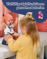 BABY Born Emma im Dschungel-Stil – Puppe 43 cm groß – 10 Funktionen. Inklusive Zubehör und Kleid in Unisex-Farben – Funktioniert ohne Batterien – Geeignet für Kinder ab 3 Jahren. Naty Shop Dolls