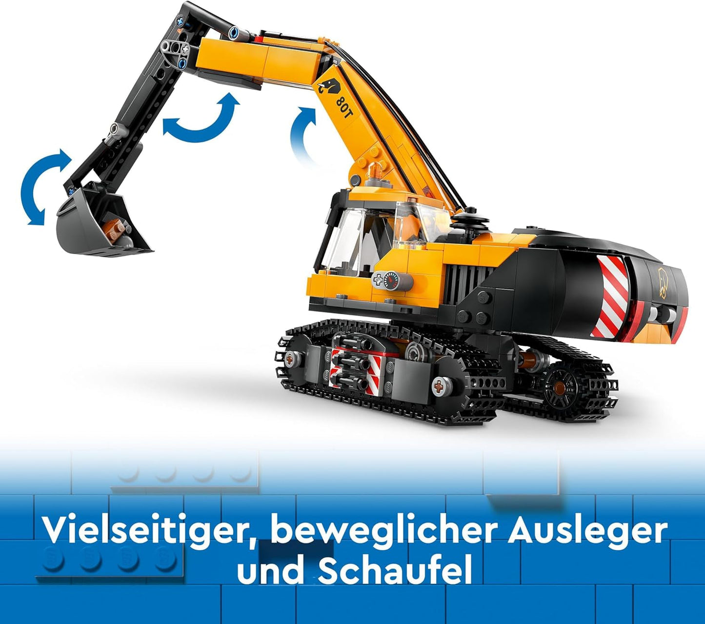 LEGO City Raupenbagger, Spielzeugbagger für Kinder ab 8 Jahren, Konstruktionsspielzeug mit Baggermodell, baubarer LKW mit Zubehör und 3 Minifiguren 60420 Bausets Besuchen Sie den LEGO-Store