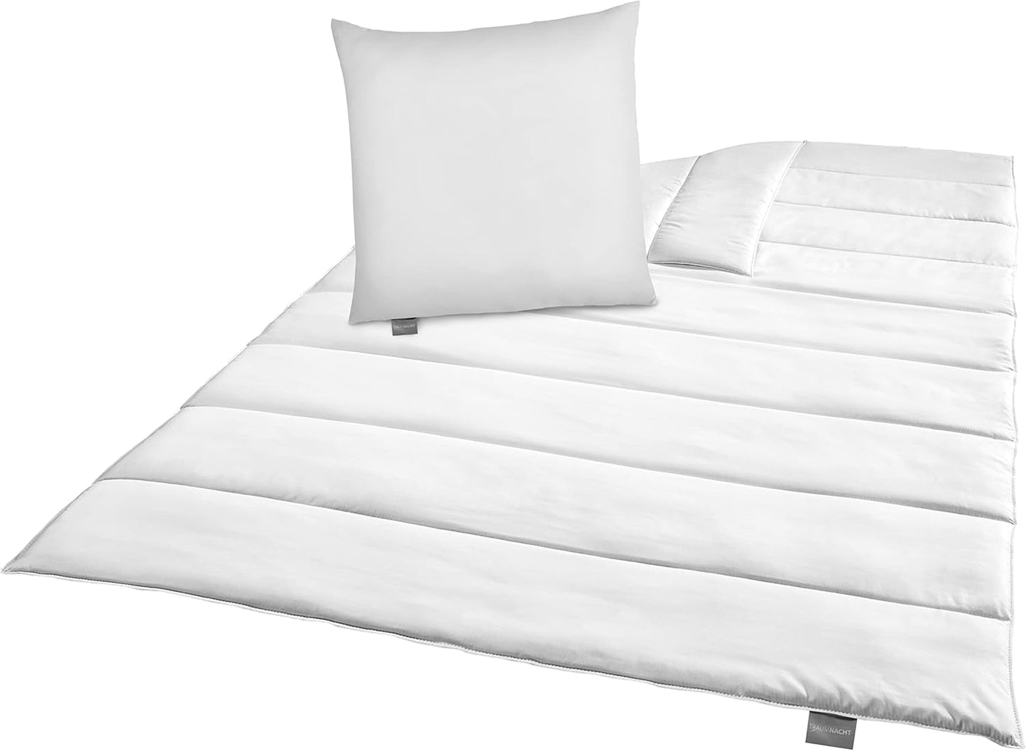 Bettwäsche-Set Traumnacht Green – Bettdecke für alle Jahreszeiten 135 x 200 cm + Kissen 80 x 80 cm, langlebig mit Mikrofaserbezug, hergestellt nach dem deutschen Qualitätsstandard Bettdecken und Steppdecken Naty Shop Bettwäsche-Set für alle Jahreszeiten (Decke + Kissen 80 x 80 cm) 135 x 200